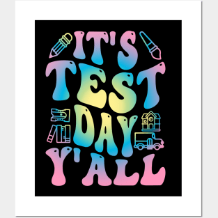 Funny Testing Day It's Test Day y'all Posters and Art